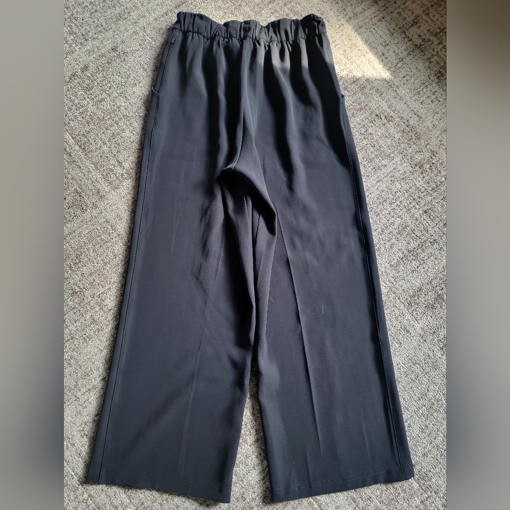 Lululemon Noir Pants Self-Tie Elasticated High Rise Wide Leg Pants Size‎ 4 - Picture 6 of 12